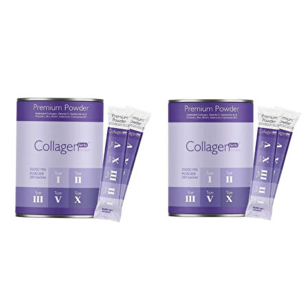 collagen forte platinum 2 KUTU Powder Collagen 300g, 5 Tip Toz Kolajen 10.000mg X 30 Şase & Multivitamin Çilek Aromalı