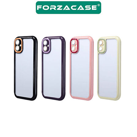 Forzacase Samsung Galaxy A55 uyumlu Colorful Serisi Kamera Korumalı Yarı Esnek Plastik Tpu Kılıf