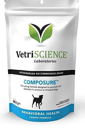 Vetriscience Composure Orta-Büyük Irk Köpek Sakinleştirici Davranış Bozukluğu Destek Takviye 60 tablet