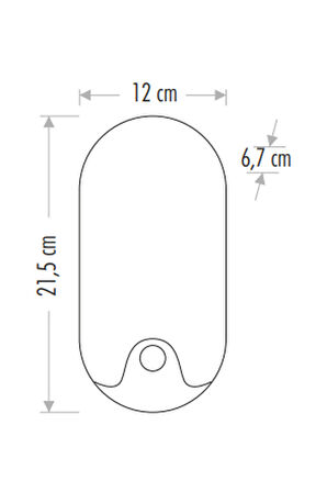 Cata CT-7093 4000K Ilık Beyaz 12W Metal Sıva Üstü Sensörlü Led Bahçe Armatürü