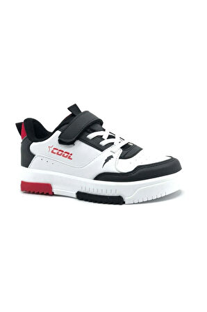 Cool Max Force Sneaker Çocuk Spor Ayakkabı Siyah Beyaz Kırmızı