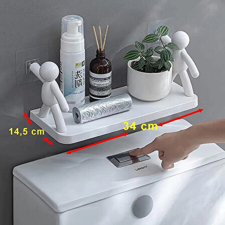 Yapışkanlı Raf Banyo Organizer Mutfak Organizer 14cm en, 34 cm genişlik