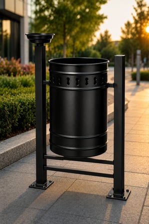 Dış Mekan Metal Çöp Kovası