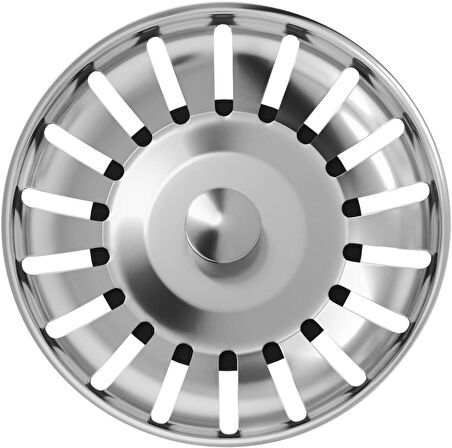 Çöpmak 8 cm Paslanmaz Çelik Lavabo Evye Gider Süzgeci Sifon Uyumlu Dayanıklı Filtre