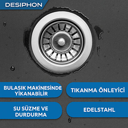 2 Adet Çöpmak 8 cm Paslanmaz Çelik Lavabo Evye Gider Süzgeci (Sifon Süzgeci) – Tıkanıklık Önleyici