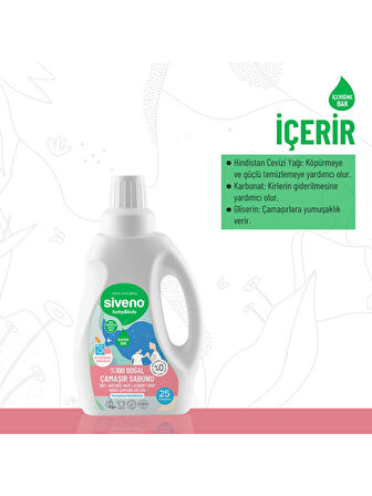 %100 Doğal Bebek Çamaşır Sabunu Kendinden Yumuşatıcılı Bitkisel Deterjan Vegan 750 ml X2 Adet