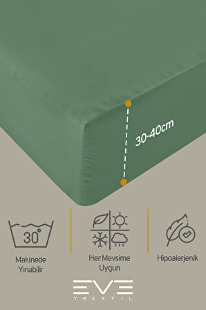 Fitted Yüksek Kaliteli Penye Kumaş Çift Kişilik Lastikli Çarşaf 