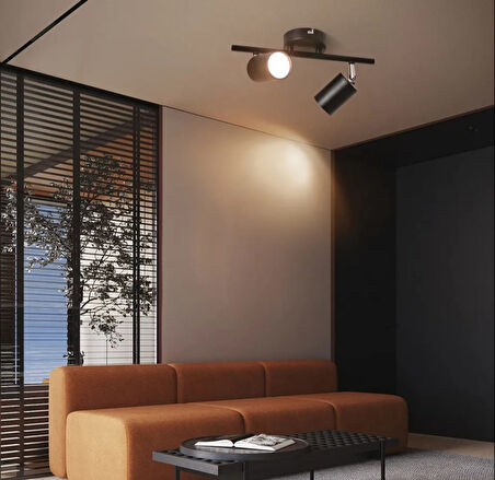 MYLİGHTS  AMPULLÜ İKİLİ LED SPOT APLİK AVİZE ARMATÜR HAREKLİ  METAL GÜN IŞI LED AMPUL DAHİLDİR HAREKETLİ BAŞLIK  