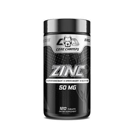 Core Champs Zinc Çinko 50 MG 120 Tablet - By Kai Greene