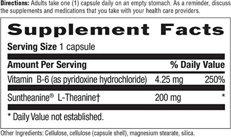Country Life Suntheanine L-Theanine Stress Relief Inositol Focus & Better Sleep Brain & Cognitive