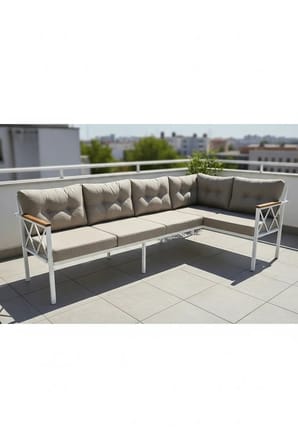 Köşe Koltuk Takımı , 3 2 Balkon-bahçe-kafe-çay Seti-koltuk Takımı-mutfak Köşesi Beyaz Profil