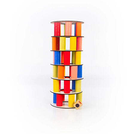 Ahşap Renkli Pisa Denge Kulesi Eğitici Zeka Ve Aile Aktivite Oyunu Denge Oyunu