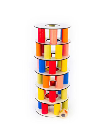Ahşap Renkli Pisa Denge Kulesi Eğitici Zeka Ve Aile Aktivite Oyunu Denge Oyunu
