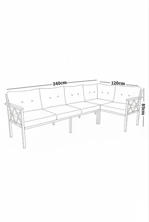 Miami Köşe Koltuk Takımı , 3+2 Balkon-bahçe-kafe-çay Seti-koltuk Takımı-mutfak Köşesi