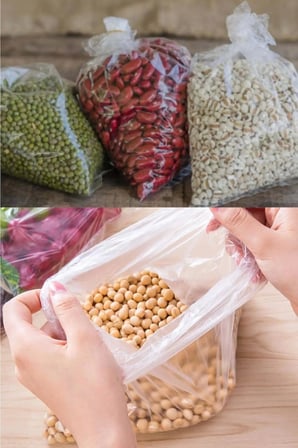 Omeyva Şeffaf Naylon 5 lik 30x52 Cm. Gıda Bakkaliye Poşeti Torbası - 5 Kg. - Ort. 425 Adet - 5 Paket