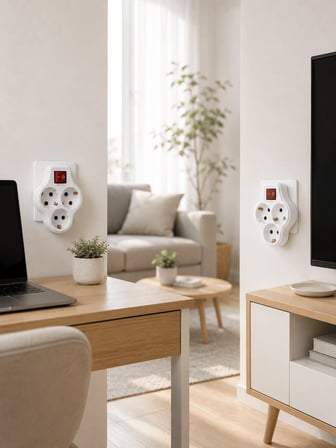2’Li Set Anahtarlı 3’Lü Priz Çoğaltıcı Direkt Prize Takılan Çoklayıcı
