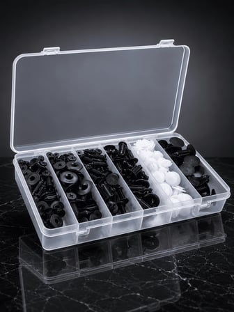 Profesyonel Oto Klips Tamir Seti 6 Farklı Model Plastik Sabitleme Pimi Organizer Kutulu