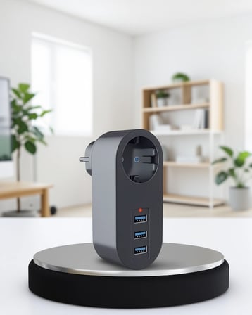 Akım Korumalı 2500W Priz 3 Usb Çıkışlı