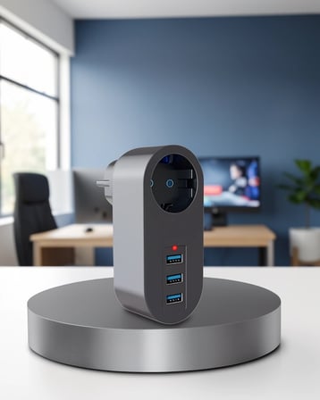 Termal Korumalı 3'Lü Usb Priz