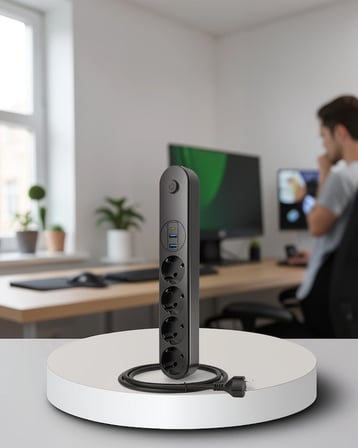 Çoklu Priz 4 Priz 2 Usb 1