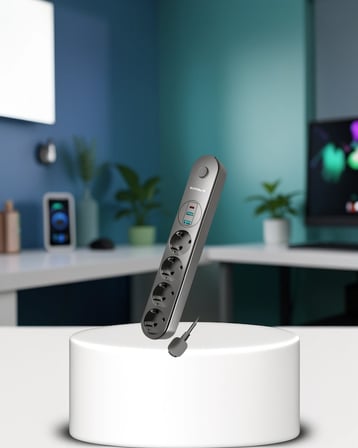 4'Lü Çoklu Priz 2 Usb Girişli