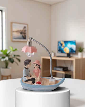 Gece Lambası Çift Figürlü Sandal Model