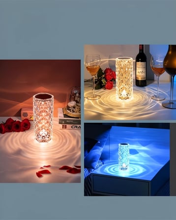 Romantik Kristal Gece Lambası