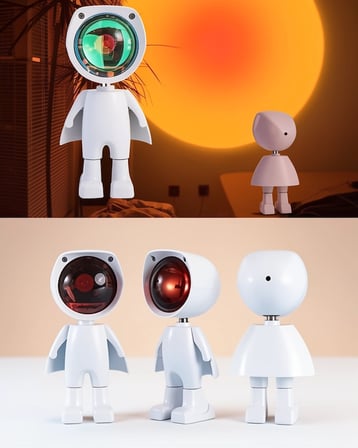 Gece Lambası Işık Projektörü Astronot Tasarımı