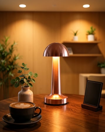 Led Mantar Masa Lambası 3 Kademe Dokunmatik Usb Çıkışı