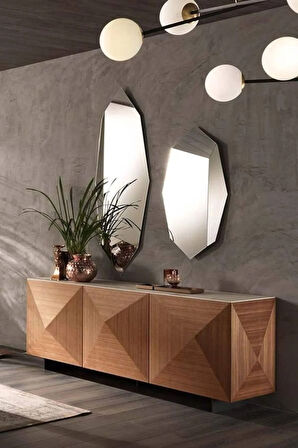 150 cm Tasarım Duvar Dekorasyon Aynası - Konsol Üstü Salon Dekorasyon Aynası(Tek Fiyatıdır)-961