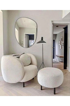 160 cm Asimetrik Duvar Dekorasyon Aynası - Konsol Üstü Salon Dekorasyon Aynası (Tek Fiyatıdır)-61