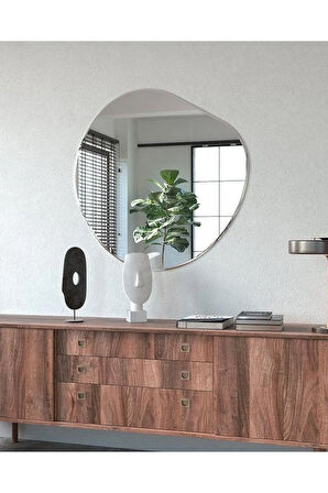 60 cm Asimetrik Duvar Dekorasyon Aynası - Konsol Üstü Salon Dekorasyon Aynası-132