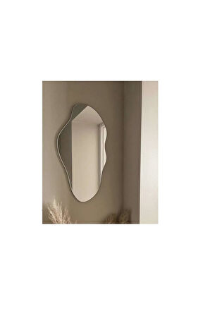 60 cm Asimetrik Duvar Dekorasyon Aynası - Konsol Üstü Salon Dekorasyon Aynası-357
