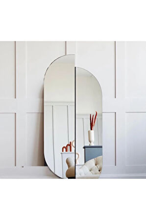60 cm Oval Duvar Dekorasyon Aynası - Konsol Üstü Salon Dekorasyon Aynası-539