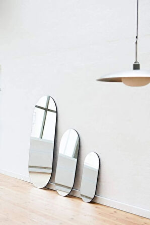 70 cm Oval Duvar Dekorasyon Aynası - Konsol Üstü Salon Dekorasyon Aynası-985