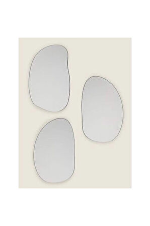 80 cm Asimetrik Duvar Dekorasyon Aynası - Konsol Üstü Salon Dekorasyon Aynası (Tek Fiyatıdır)-214