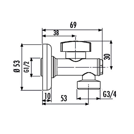 Creavit Çamaşır Musluğu Filtreli 1/2-3/4 - FCT406