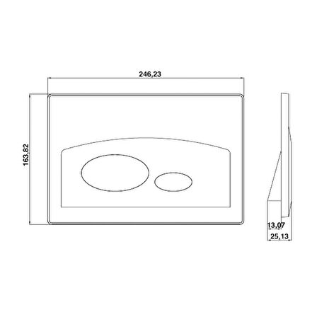 Creavit Drop Mat Gri Boyalı Kumanda Paneli - GP2002.00