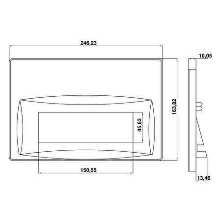 Creavit Arc Mat Gri Boyalı Kumanda Paneli - GP8002.00