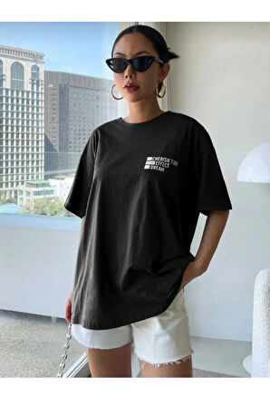 malkoçbey cherısh tıme baskılı overisze unisex basic t-şhirt