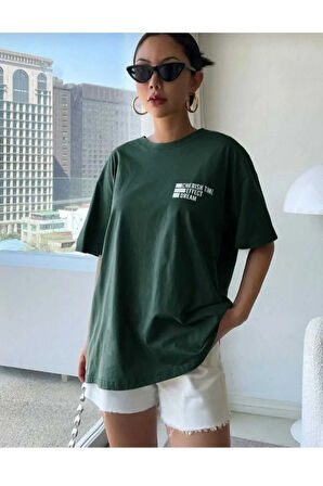 malkoçbey cherısh tıme baskılı overisze unisex basic t-şhirt