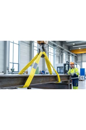 Polyester Sapan Halat 3 TON - 5 METRE // 6:1 KALİTE CE BELGELİ / Gözlü Yük Taşıma Halatı