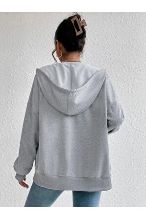 Kapüşonlu Oversize Mevsimlik Unisex Sweatshirt