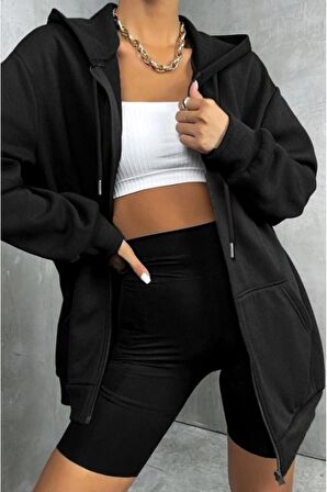 Kapüşonlu Oversize Mevsimlik Unisex Sweatshirt
