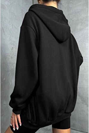 Kapüşonlu Oversize Mevsimlik Unisex Sweatshirt