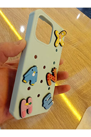 İPhone 15 Pro Max Uyumlu Crocks Kapak Telefonu Tam Saran Darbe Korumalı Telefon Kılıfı