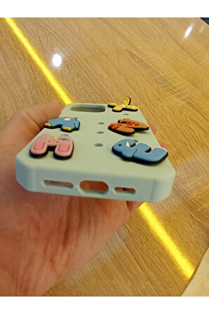 İPhone 15 Pro Max Uyumlu Crocks Kapak Telefonu Tam Saran Darbe Korumalı Telefon Kılıfı