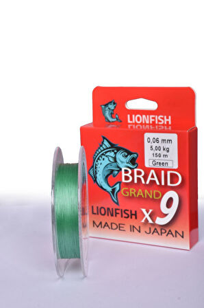 Lıonfısh X9 Braıd Grand 150 Mt Örgü Ip Yeşil  Süper Kalite