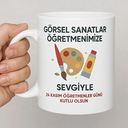 Kişiye Özel Öğretmenler Günü Kupa Bardak ( görsel sanatlar  | İsimli ve Branşlı Tasarım | Hediyelik Seramik Bardak