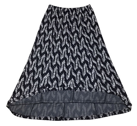 KADIN BELİ LASTİKLİ DESENLİ BALIK ETEK